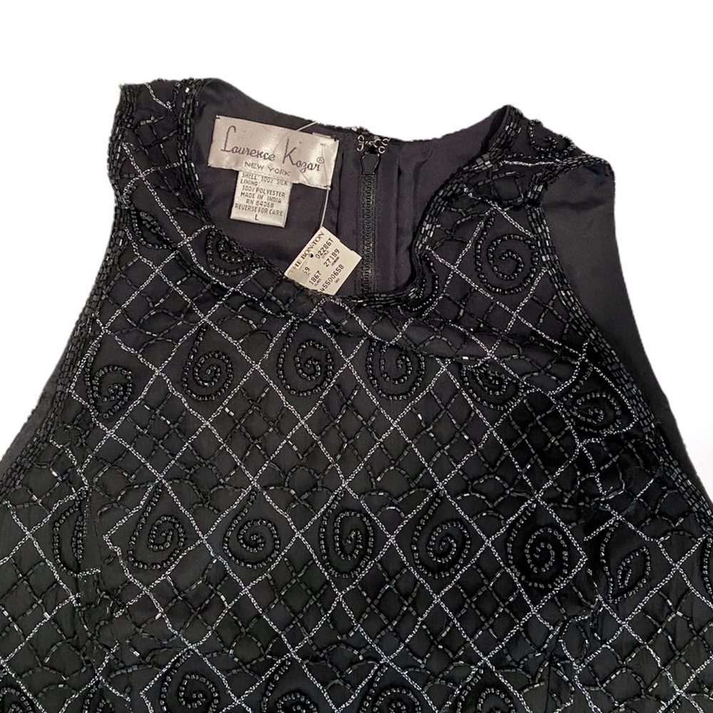 NWT Lawrence 100% Silk Evening Hand Beaded Fomal - Picture 5 of 9